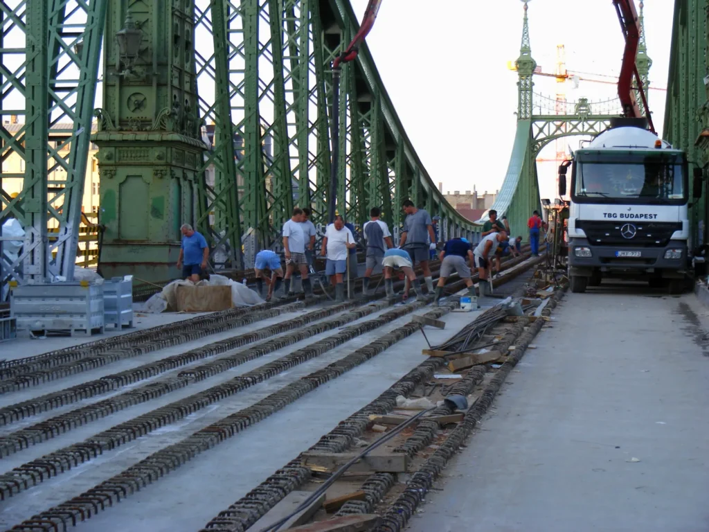 Betontechnológia - Budapest Szabadság híd - Betonösszetétel tervezése